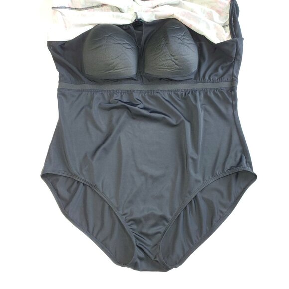 Swimsuits for all Womens One Piece Print Bodice Swimdress Plus Size 28 1351 - Picture 9 of 11